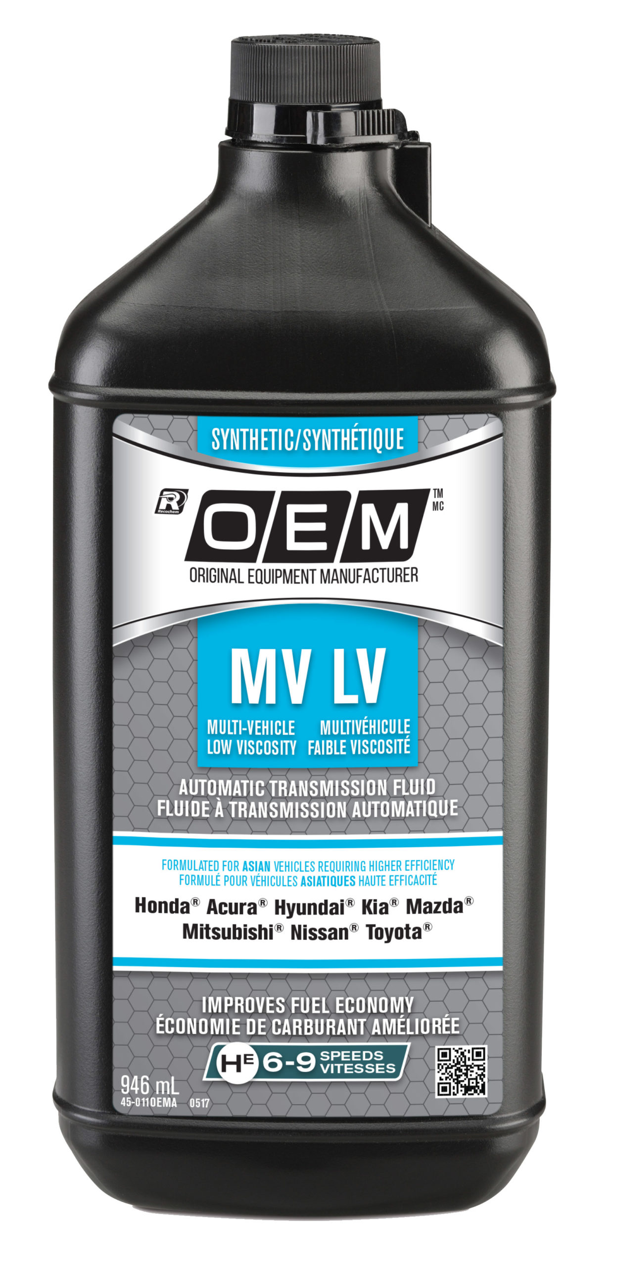 Low Viscosity Synthetic Multi-Vehicle Automatic Transmission Fluid